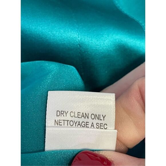 BCBGMaxAzria Women's Sleeveless Silk Blend Midi Shift Dress Green Size XS - Picture 5 of 5